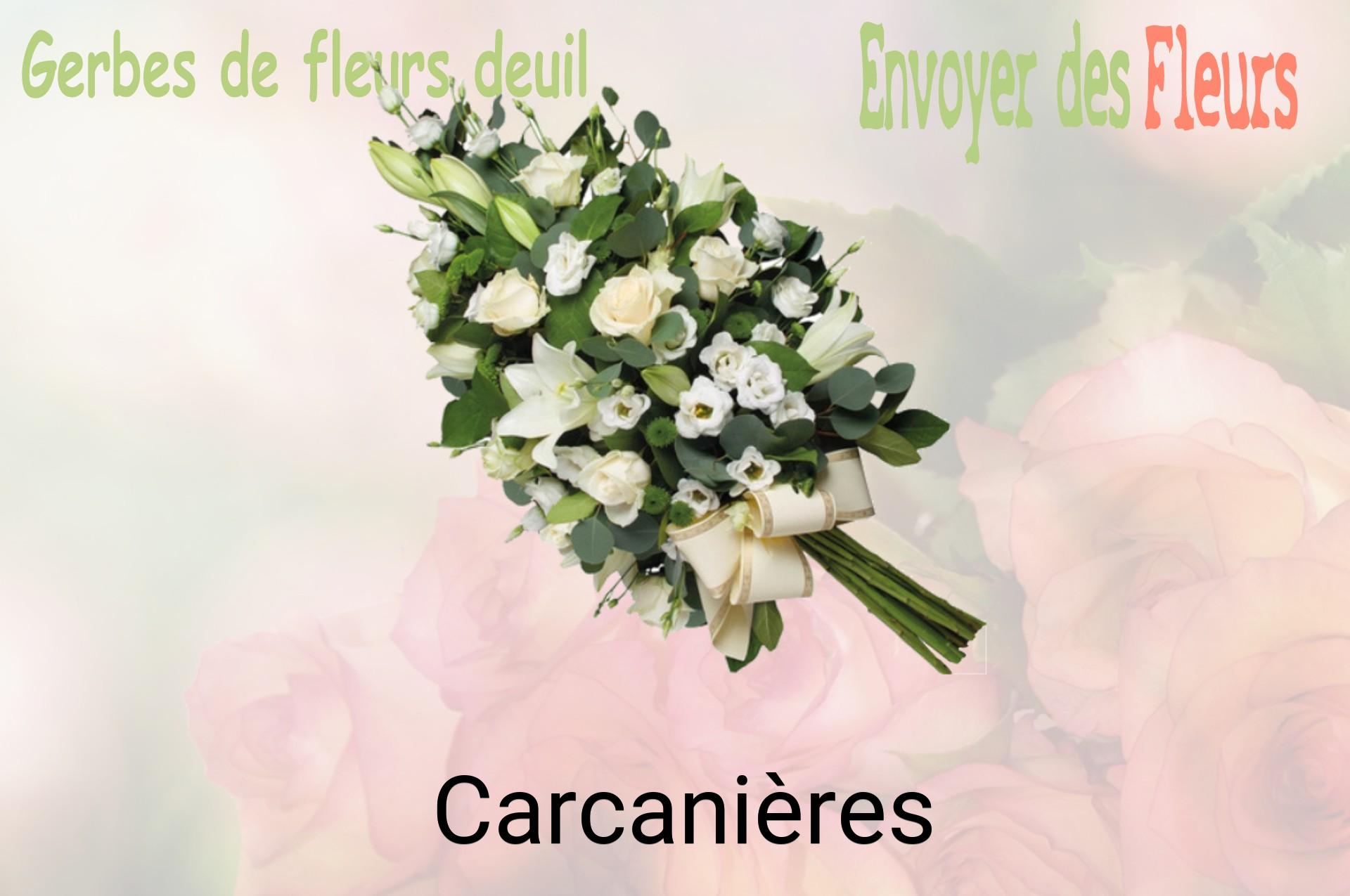 Gerbe de fleurs de deuil livrée à Carcanières